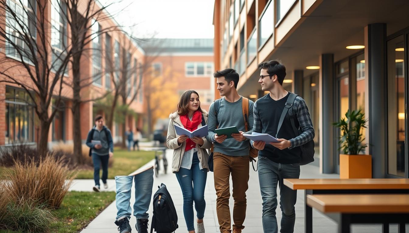 Students working in research laboratory